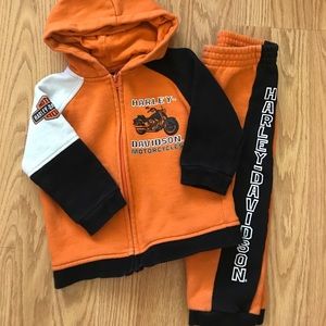 Boys 18 month Harley Davidson sweatsuit